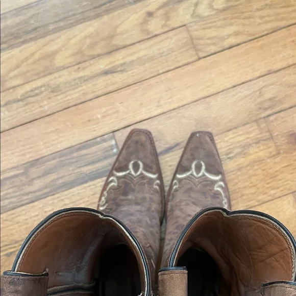 Lucchese “Dallas Cowboys” Leopard Boots with Embroidery & Rhinestone Star - Picture 7 of 13